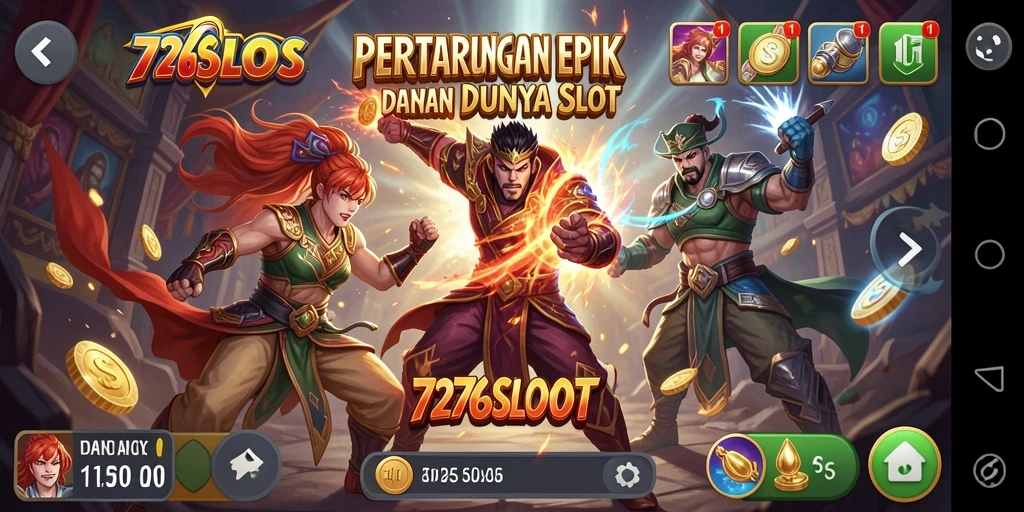 Tangkapan layar utama 7276SLOTS menampilkan aksi pertempuran yang mendebarkan.
