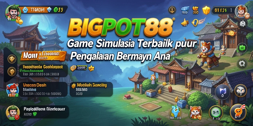 Tangkapan layar menunjukkan berbagai aktivitas gameplay dalam BIGPOT88.