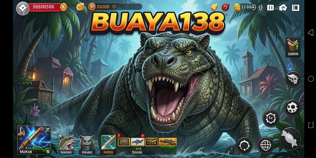 Tampilan menara dan musuh dalam gameplay Tower Defense.