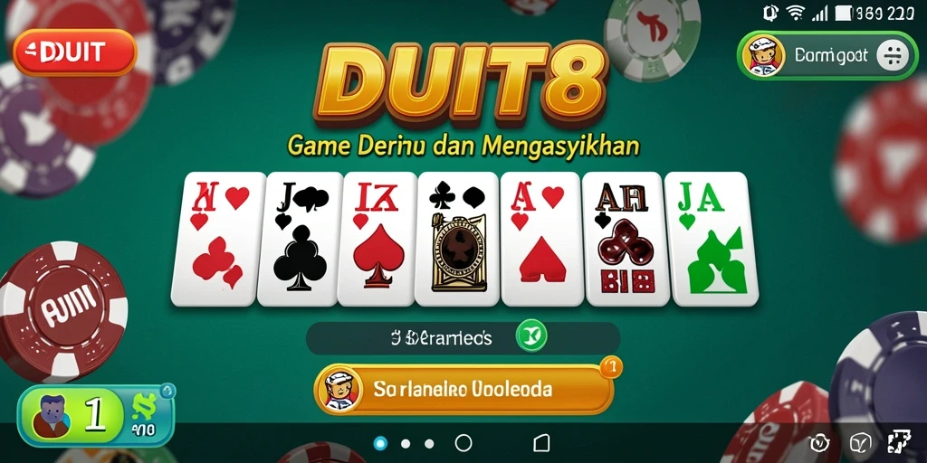 Screenshot gameplay seru dalam game Domino DUIT8.