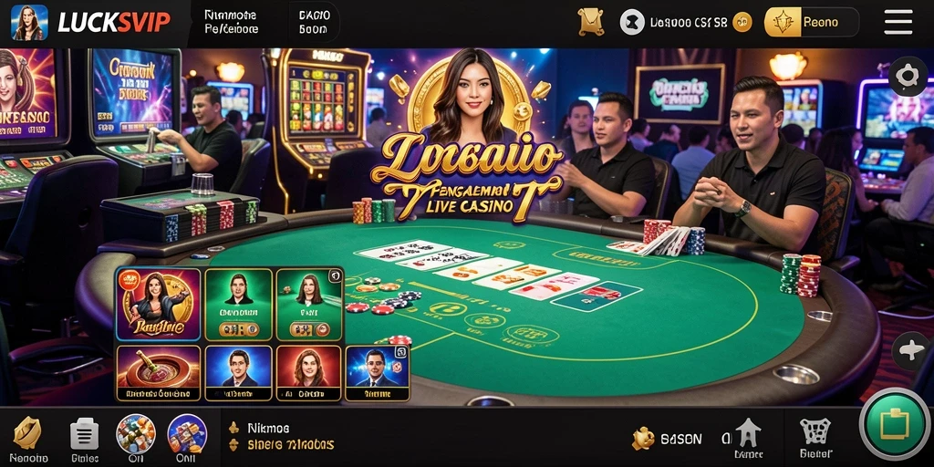 Gameplay Live Casino yang mendebarkan di LUCKSVIP.