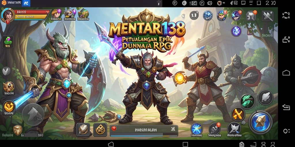 Tampilan gameplay RPG yang mendebarkan dan penuh aksi.