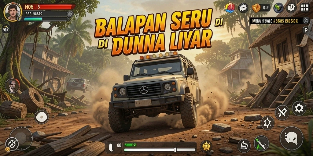 Tampilan gameplay N06 yang mendebarkan di lintasan balap.