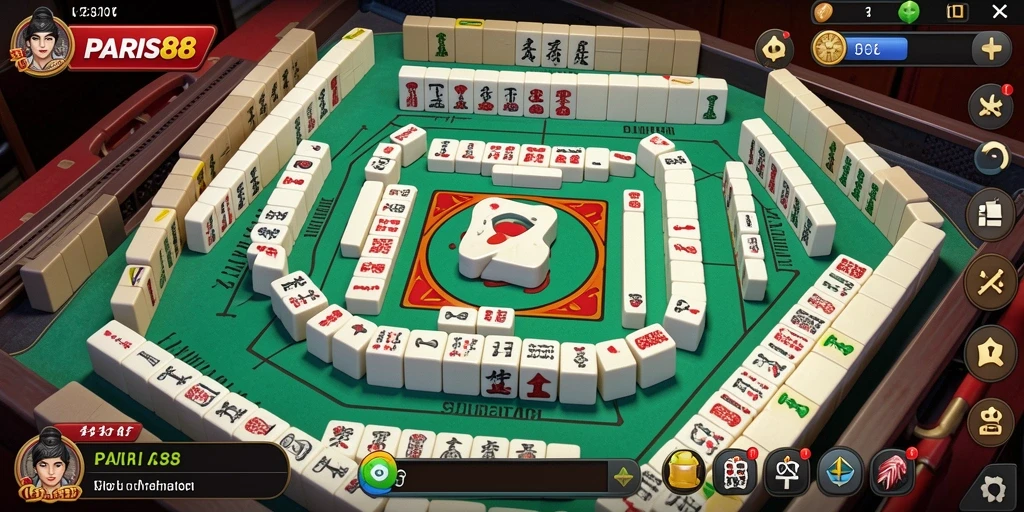 Screenshot utama PARIS88 menampilkan gameplay seru Mahjong.