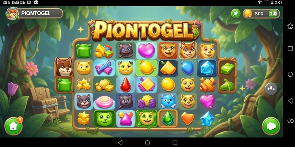 Screenshot utama PIONTOGEL menunjukkan gameplay seru yang penuh warna.