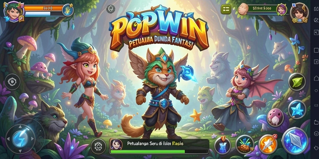 Tampilan menarik dari gameplay RPG <strong>POPWIN</strong> yang seru dan interaktif.