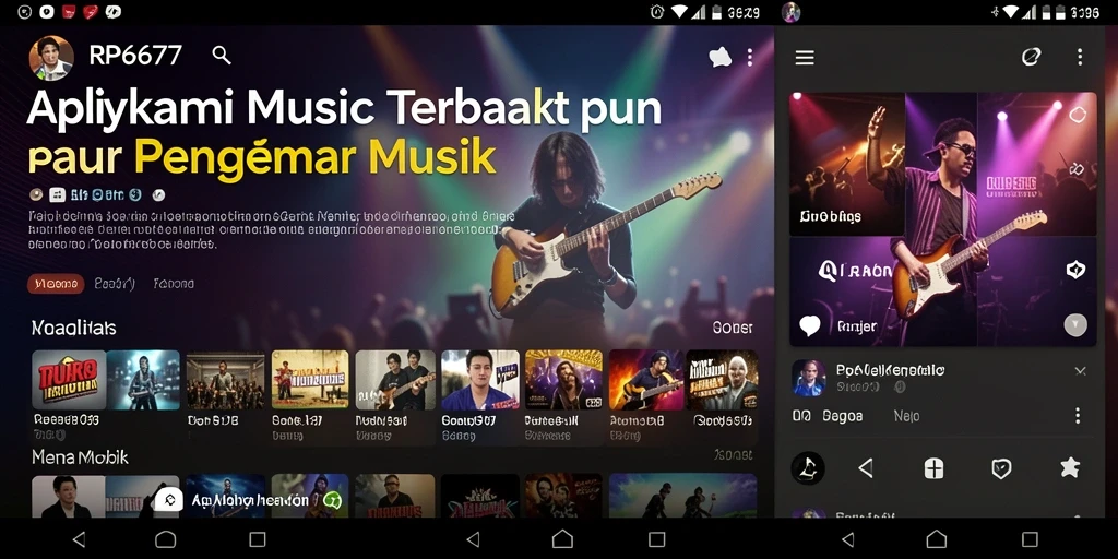 Screenshot utama RP6677 menampilkan gameplay interaktif dengan fitur musik.