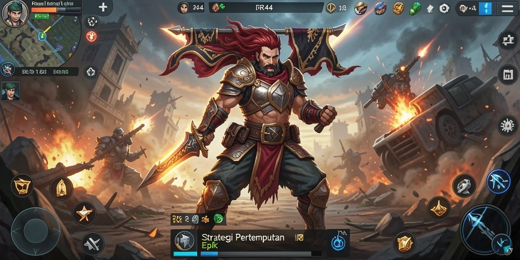 Tangkapan layar gameplay RR44 menampilkan aksi pertempuran yang mendebarkan.