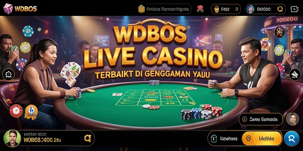 Tampilan gameplay Live Casino WDBOS yang mendebarkan dan interaktif.