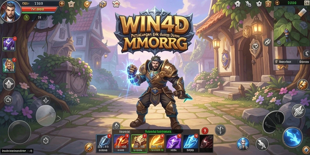Screenshot gameplay WIN4D menampilkan aksi pertarungan yang seru dan grafis yang memukau.